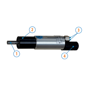 Moteur pneumatique réversible industriel Ober série LFB4R 160W consommation 400 Nl/1' - Product Image 1