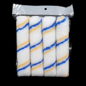 <span class=keywords><strong>Brosse</strong></span> à rouleau à rayures jaunes et bleues de 4 et 6 pouces personnalisable pour le bricolage et la <span class=keywords><strong>peinture</strong></span> industrielle Support OEM - Product Image 2