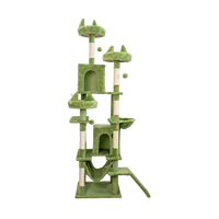 Arbre à gratter pour chat de luxe à 4 niveaux, durable et écologique, avec emballage en carton pour usage domestique, design ludique pour félins