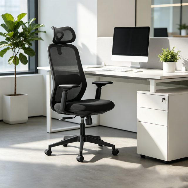 Ergonomic Office Chair with Mesh Seat Comfortable Executive Office Work Chair for Home Office Use Available in Multiple Sizes