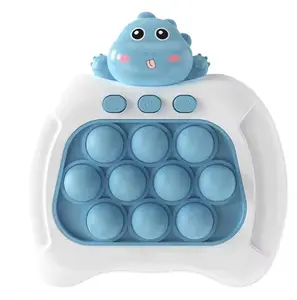 Popular Dinosaur Cartoon Kids Educational Silicone Pops it Quick Push Toy Electronic Game Machine Fidgets Sensory Toy