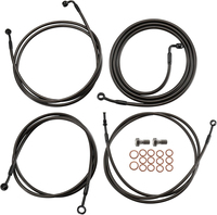 RACEPRO RP9950-5043B acier inoxydable 12 "Touring guidon ligne de frein embrayage câbles d'accélérateur pour Harley Touring modèles 2014-2016
