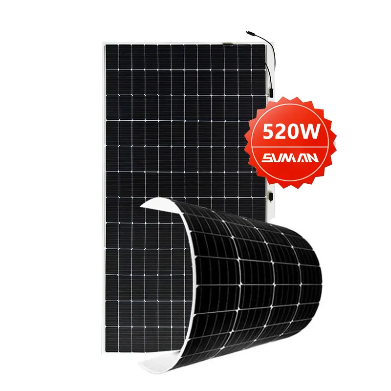 Sunman 고효율 유연한 태양 전지 패널 430W 520W 모노 접이식 PV 태양 전지 패널 가정용 전원 시스템