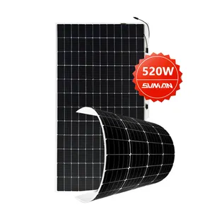 Sunman Panel surya fleksibel, Panel surya PV lipat Mono 430W 520W efisiensi tinggi untuk sistem daya Rumah
