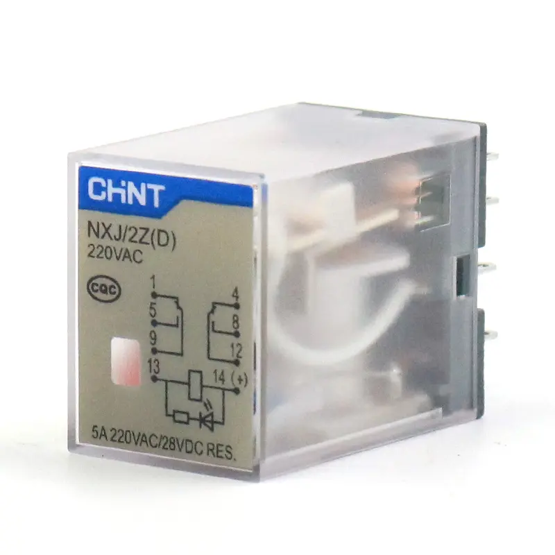 Chint relé-bilidade de contato alto nxj/2z (d) nxj plug-in, gama completa de modelos ac/dc