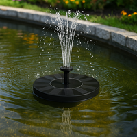 Fuente Solar con Bomba de 2 Buda, Mini Fuente de Agua, Fuente Solar para Estanque/Aspersor para Baño de Pájaros, Set de Fuente