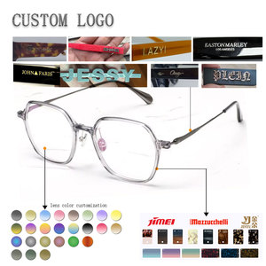 Customized Full Rim Rectangle Eyeglasses With Replaceable Resin Lens Unisex Modern Design Lightweight Frame - Product Image 1