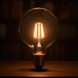 Lampadina LED Globo 8W, Illuminazione Ambientale Regolabile, Base E26, Vetro Trasparente - Product Image 3