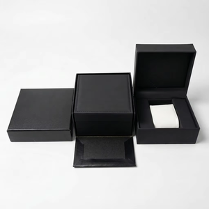 Cajas de Reloj de Cuero de Lujo, Caja de Exhibición de Reloj Negra, Caja de Almacenamiento de Reloj de Alta Calidad, Caja de Regalo - Product Image 5