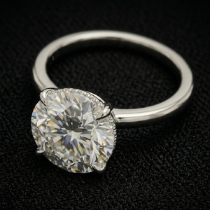 Bague de fiançailles et de mariage en platine fine avec diamant, certifiée IGI, luxe, simple, élégante, scintillante, pour usage quotidien, cadeau de bijoux - Product Image 3