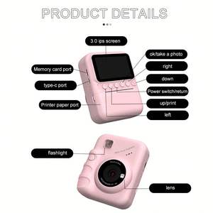 Cámara de Video Digital de Impresión Instantánea para Niños, Regalos de Cumpleaños para Niños Pequeños, Sin Tinta y de Material Plástico, Sensor de Imagen CMOS - Product Image 6