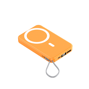 Siêu mỏng 10000mAh ngân hàng điện từ với LED hiển thị ngân hàng điện được xây dựng trong Loại C Cáp sạc cho điện thoại - Product Image 6