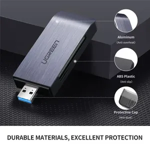 Lecteur de cartes UGREEN CM180 portable USB 3.0 multifonction 4 en 1 TF <span class=keywords><strong>SD</strong></span> MS CF, <span class=keywords><strong>adaptateur</strong></span> de <span class=keywords><strong>carte</strong></span> mémoire <span class=keywords><strong>flash</strong></span> pour PC Macbook - Product Image 5