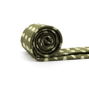 Corbatas de hombre al por mayor de China moda hecha a mano microfibra poliéster personalizado Jacquard tejido cerdos verde oliva animal motivo corbata - Product Image 2