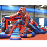 Château gonflable Spiderman pour enfants KARRY, intérieur/extérieur, avec toboggan, haute qualité, château de saut commercial, garantie 3 ans
