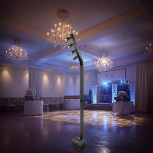 Bữa tiệc 4x10W LED pin zoom tầng ánh sáng mast ánh sáng <span class=keywords><strong>DMX</strong></span> không dây <span class=keywords><strong>Wifi</strong></span> App pixel điều khiển - Product Image 1