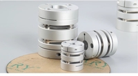 Connecteur de vis à double diaphragme, élastique, en forme de trèfle, à couple élevé, pour vis de commande de moteur pas à pas et servo-moteur