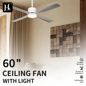 Lampes de plafond intérieures de 52 pouces avec ventilateurs, ventilateur de plafond avec télécommande, ventilateur avec lumière pour chambre à coucher - Product Image 4