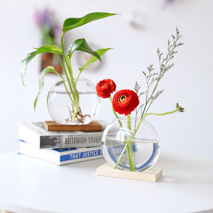 Jarrón de cristal de lujo para colgar en la pared, estilo rústico francés, para plantas hidropónicas, ideal para decoración de mesa de condolencias o exhibición de flores en el hogar familiar. - Product Image 3