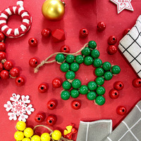 Kit de Macramé Limitado de Navidad, Estilo Bohemio/Nórdico, Cuentas de Madera Coloridas, Estrella, Manualidades, Decoración Multicolor para Coche/Bolso/Hogar, Regalo, Tutorial