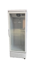Nuevo Enfriador de Bebidas LG-468 F, Refrigerador Exhibidor de Bebidas con Puerta de Vidrio Simple para Supermercados y Hoteles