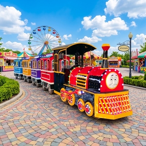 Treno Senza Binari in Fibra di Vetro, Velocità 0-20km/<span class=keywords><strong>h</strong></span>, Attrazione per Parchi Divertimento e Luna Park, per Adulti, Capacità Oltre 500kg - Product Image 3