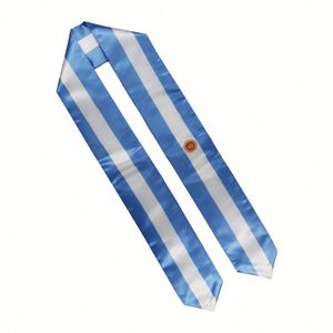 Echarpe de Graduación para Adultos 100% Poliéster Satinado, Diseño El Salvador, para Estudios Universitarios en el Extranjero - Product Image 2