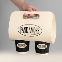 Support de gobelets en papier personnalisé à faible MOQ, plateau en pâte moulée écologique pour la livraison de café indépendant, certifié DDP