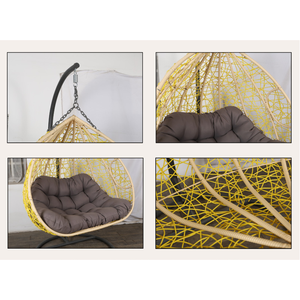 モダンな桃型ハンギングチェア、耐久性のある屋外用ハンギングバスケットスイングチェア（庭用） - Product Image 4