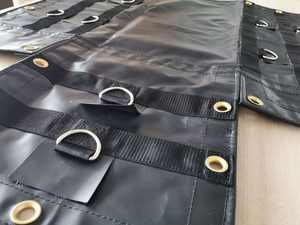 Bâche robuste en vinyle noir 18 oz pour remorque, benne de camion à benne basculante et plateau de camion à plateau plat, 6' x 6' x 6' - Product Image 6