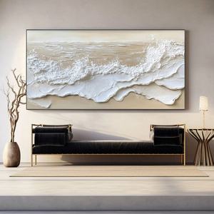 Grande Peinture à l'Huile Abstraite Moderne Personnalisée Horizontale sur Toile Encadrée pour la Maison et la Galerie - Product Image 5