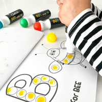 Nouveaux arrivages Articles populaires Non toxique lavable 3 couleurs 60ml Art Dot Pen Markers Set Custom logo Paint Dot Marker for Kids