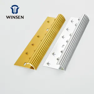 Accesorio para suelo Winsen, moldura de aluminio para alfombras, borde de recorte, tiras de transición para alfombras, perfil de extrusión