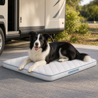 Matelas pour chien RV Awning Golden Hour, avec support à ressorts ensachés miniatures et dessus matelassé, pour chiens de taille moyenne à grande, lit pour animaux de compagnie OEM
