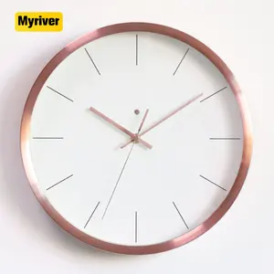 Детские часы Myriver с большими листьями, скандинавские настенные часы «сделай сам» с бесшумным механизмом, подарок на заказ, индивидуальный дизайн