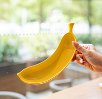 Bananenvormig keramisch snackbord Creatief dessertbord Prachtig fruitplateau voor theetijd servies