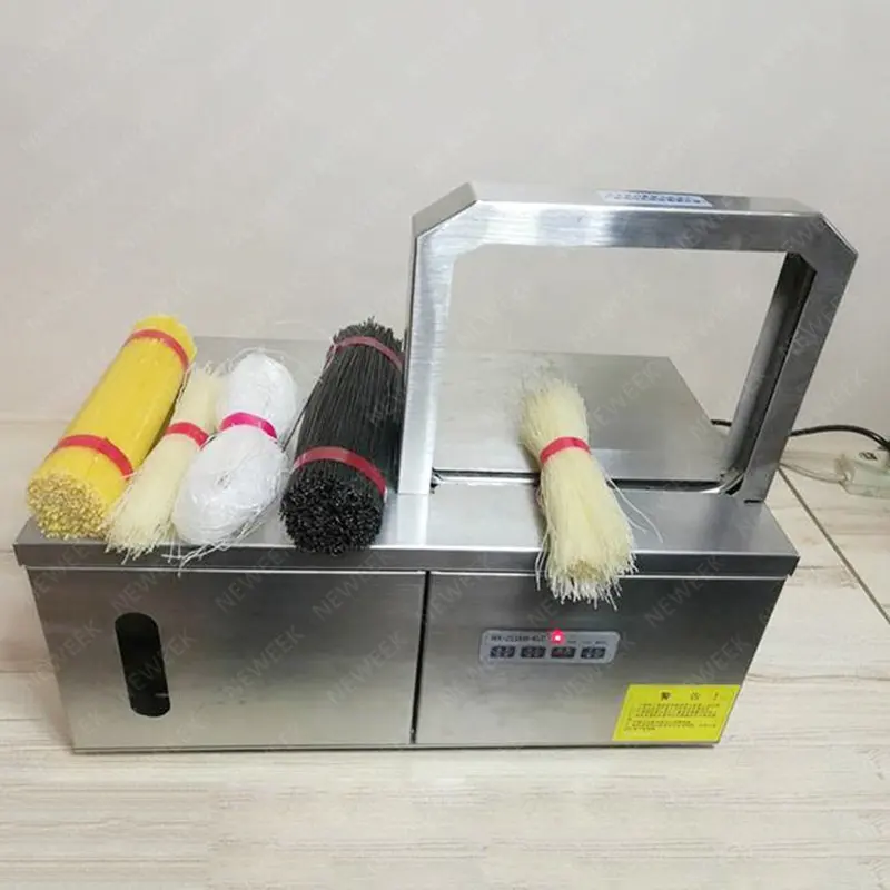 NEWEEK best seller intelligent sensor sausage bundling vegetable strapping packing machine