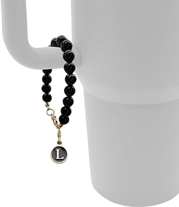 NEW FASHION Initial Name Personalized Charm With Pearl Style <strong>Chain</strong> Letter Charm Accessories for Dust <strong>Plug</strong> Stanley Cup - Product Image 6