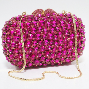 <span class=keywords><strong>Borsa</strong></span> Clutch di Lusso <span class=keywords><strong>Fucsia</strong></span> Fatta a Mano con Cristalli Rosa e Diamanti, <span class=keywords><strong>Borsa</strong></span> da Sera da <span class=keywords><strong>Donna</strong></span> con Strass e Catene Metalliche per Matrimoni e Feste - Product Image 5