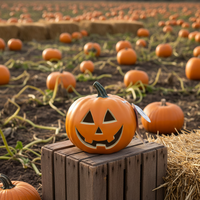 Nouvelles citrouilles artificielles décoratives d'Halloween en gros - Alimentées à l'énergie solaire, durables, personnalisées, 3D, pour usage intérieur, prix d'usine