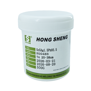 Pâte à souder au plomb HongSheng Sn5Ag1.5Pb93.5 sans nettoyage, haute température, haute humidité, faible éclaboussure, <span class=keywords><strong>pour</strong></span> robots industriels et PLC - Product Image 1