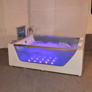 Baignoires nettoyantes en verre pour 2 personnes, <span class=keywords><strong>baignoire</strong></span> à effet cascade, pour massage sexuel libre - Product Image 5
