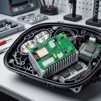 Fábrica de ensamblaje de PCBA SMT verde FR-4 HRPCBA de China, fabricante de placas de circuito de controlador electrónico OEM personalizadas