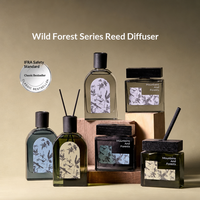 Diffuseur de parfum d'ambiance 100 ml avec bâtonnets en fibre et couvercle en bois – Vente en gros pour hôtels et spas – Fournisseur OEM/ODM