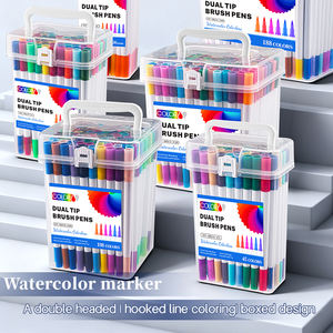 Lot de Marqueurs Pinceaux Aquarelles à Double Pointe à Base d'Eau, 45 à 188 Couleurs, pour Artistes, Peinture, Dessin, Coloriage et Esquisse - Product Image 2