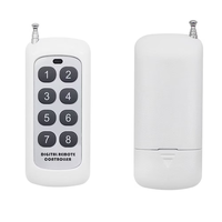 Control Remoto Inalámbrico Universal de 433MHz con 1/2/4/5/6/8 Botones y Código de Aprendizaje para Puerta de Garaje