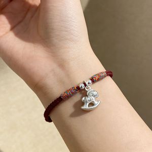 Pulsera de Hilo Rojo con Amuleto del Zodiaco Caballo en Plata Pura 999, Joyería Unisex para Regalo - Product Image 2