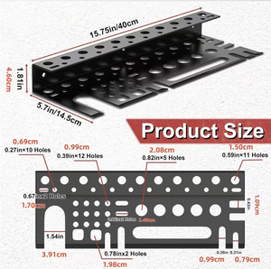 Support mural réglable à double niveau pour outils à main, organiseur de tournevis, support pour pinces, support pour marteaux, plateau métallique pour quincaillerie - Product Image 4