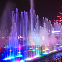 Fuente Musical Programable Personalizada, Fuente de Agua Grande con Luces para Espectáculos, Ideal para Proyectos de Paisajismo Exterior y Lagos