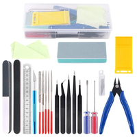 Kit d'outils d'impression 3D multi-modèles : Couteau de découpe, grattoir, aiguille de nettoyage, pinces, kit d'ébavurage, outils d'impression 3D DIY